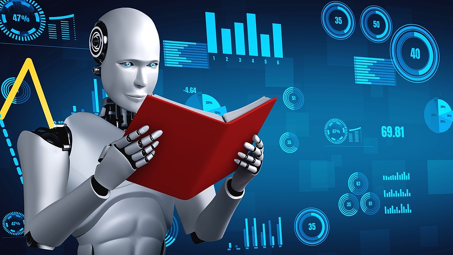 image of artificial intelligence reading a poem about what is business coaching